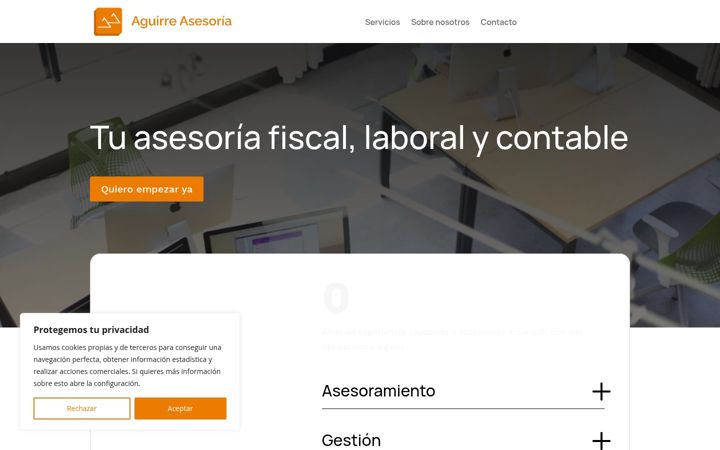 Screenshot του aguirreasesoria.es