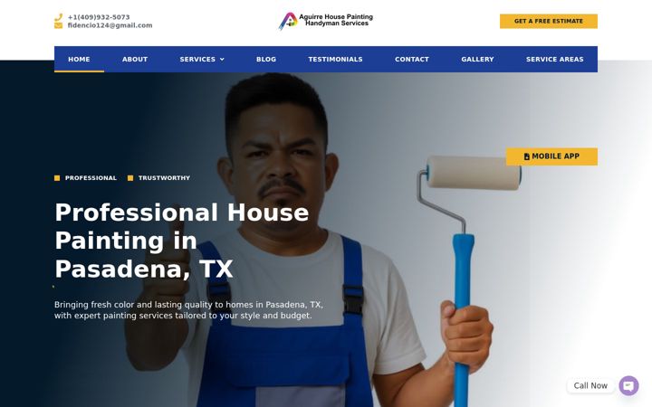 Екранна снимка на aguirrehousepaintinghandymanservices.com