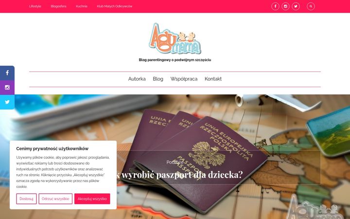 Screenshot of agumama.pl