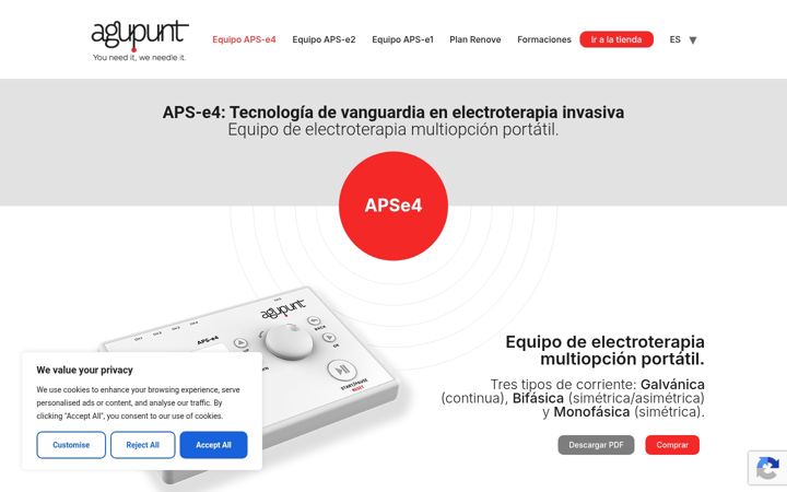 Screenshot of agupuntechnology.com