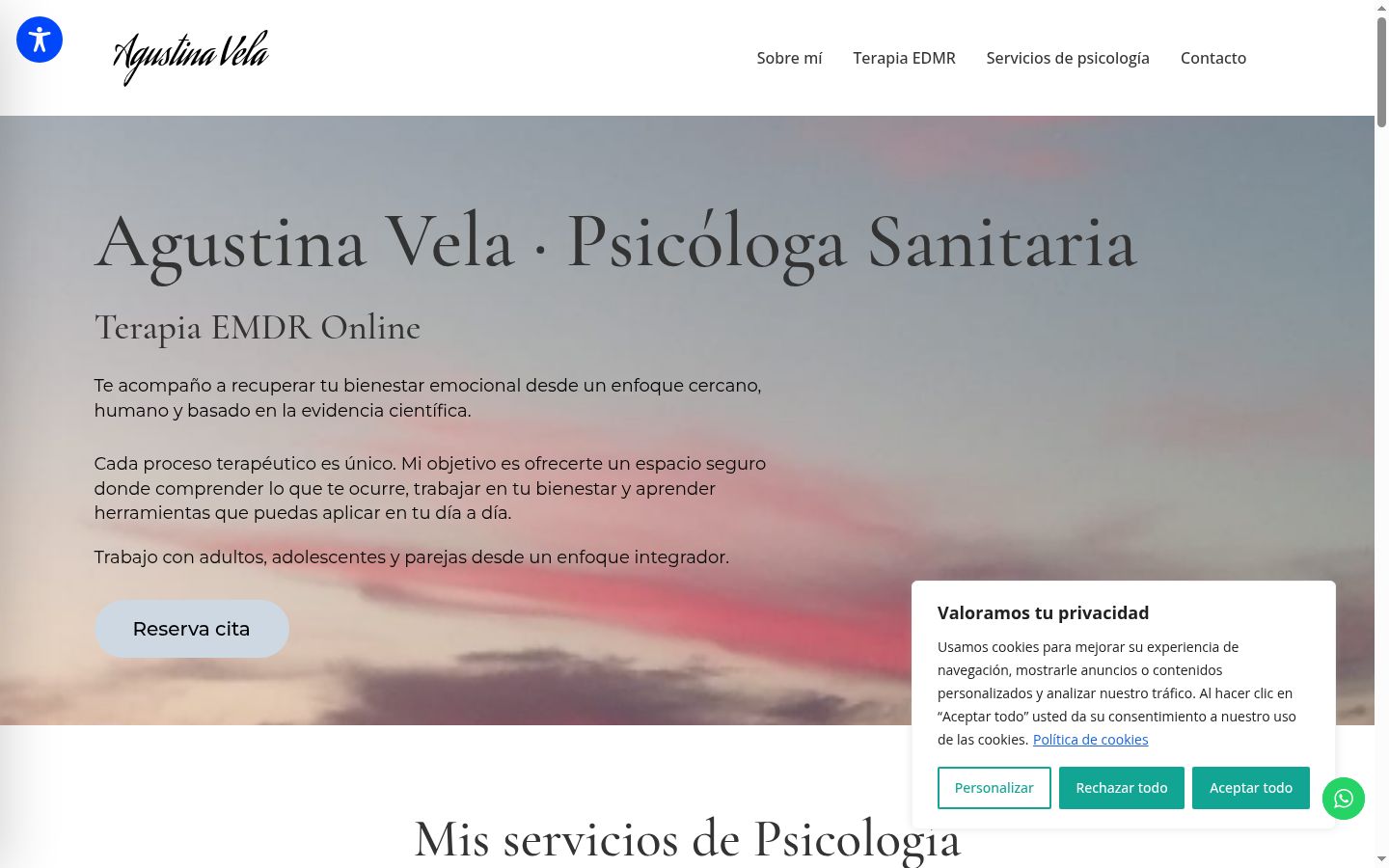 Capture d'écran de la bannière de consentement affichée avant toute interaction