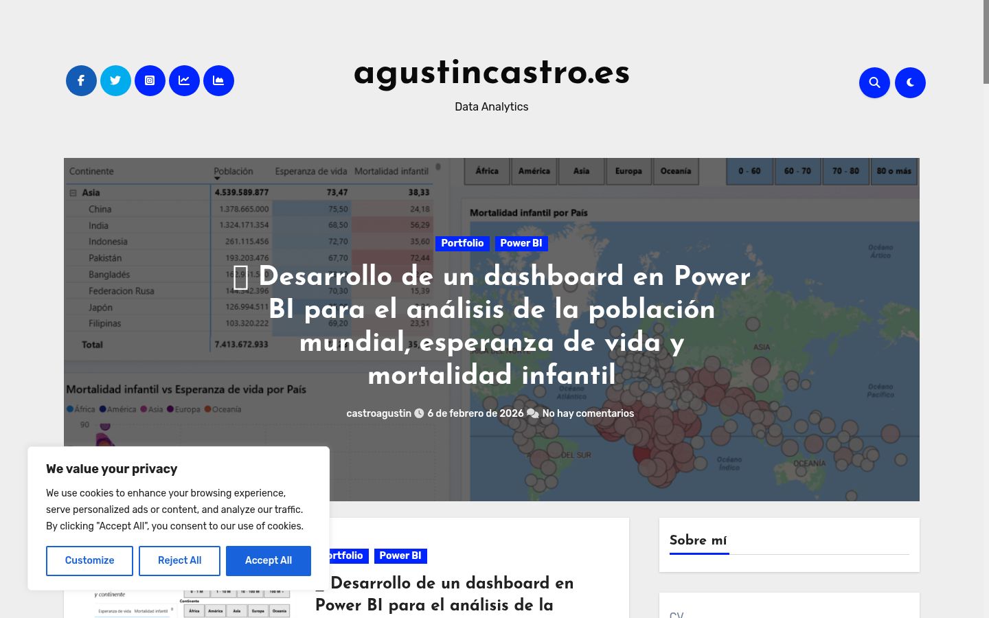 Capture d'écran de la bannière de consentement affichée avant toute interaction