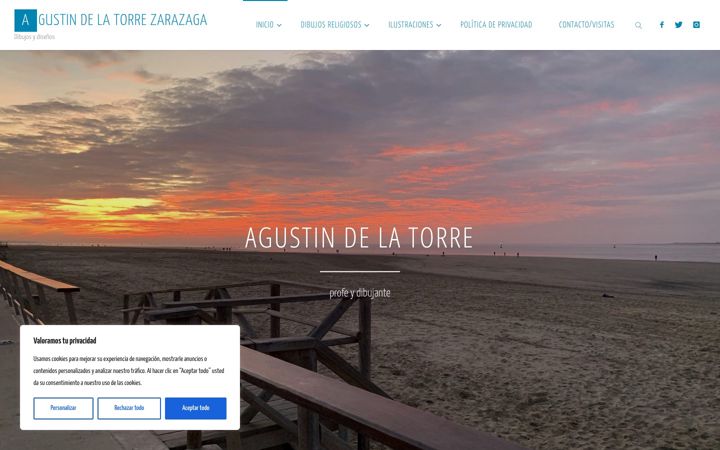 Screenshot stránky agustindelatorre.com