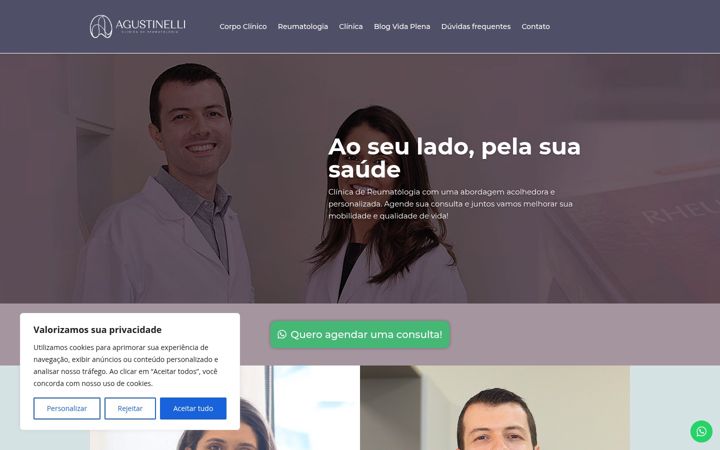Capture d'écran de agustinelliclinica.com.br
