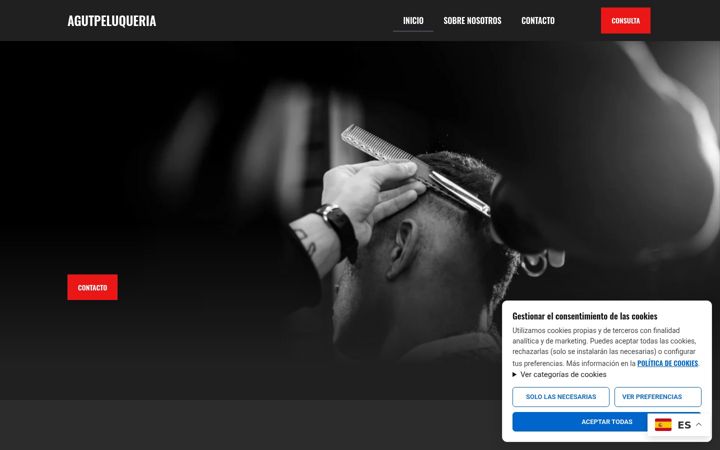 Screenshot of agutpeluqueria.com
