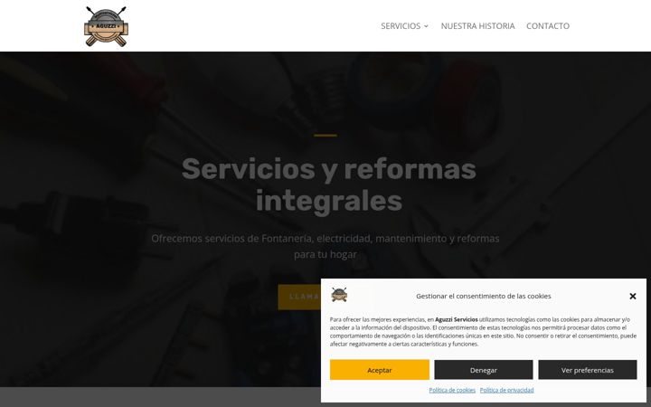 Screenshot of aguzziservicios.es