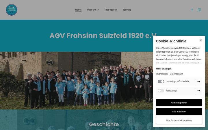 Screenshot of agv-frohsinn-sulzfeld.de