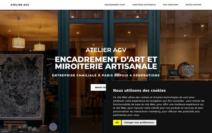 Ekraanipilt saidist agv-miroiterie.fr