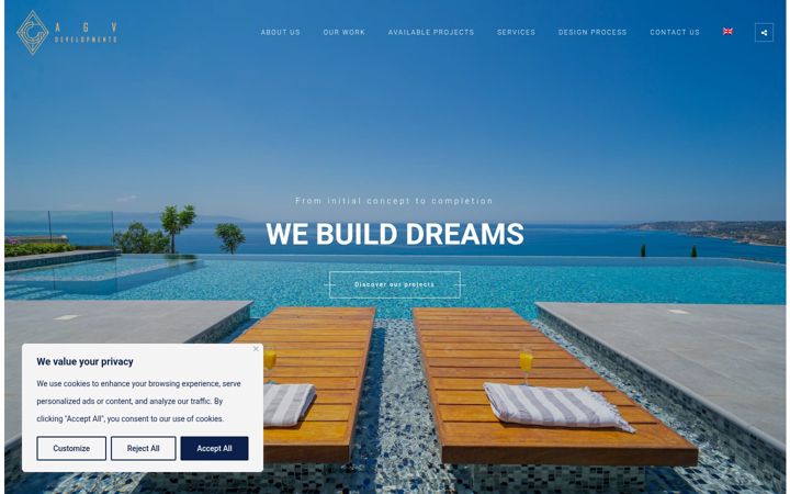 Screenshot ta' agvdevelopments.com