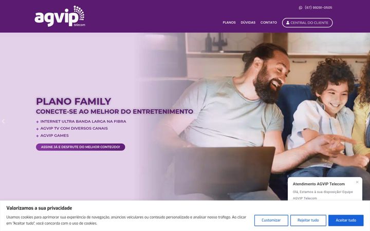 Screenshot of agvip.com.br
