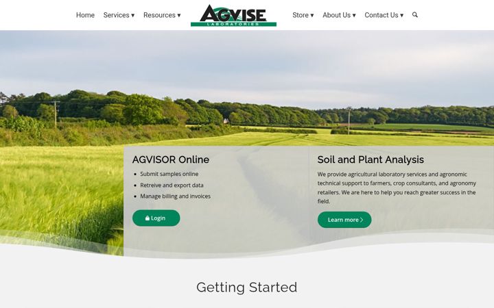 Screenshot of agvise.com
