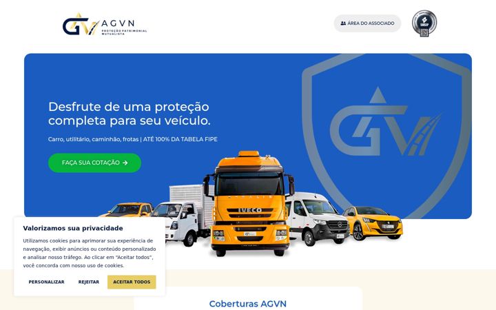 Screenshot of agvn.com.br