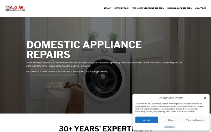 Screenshot of agwdomesticservices.co.uk