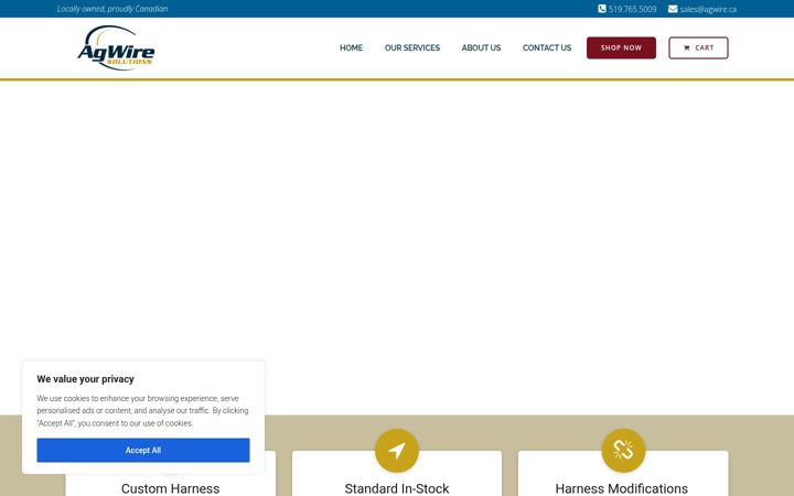 Screenshot of agwire.ca