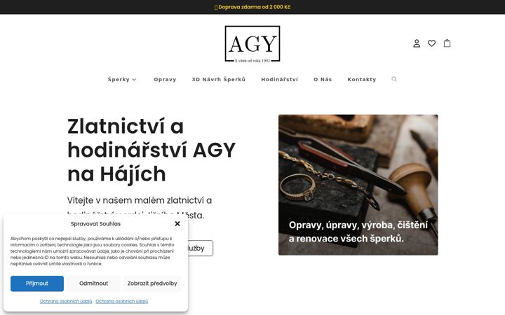 Screenshot of agy-zlatnictvi.cz