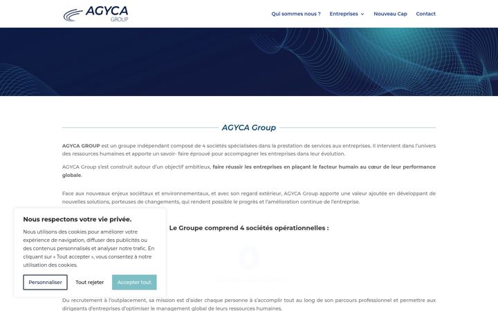 Skærmbillede af agyca-group.com