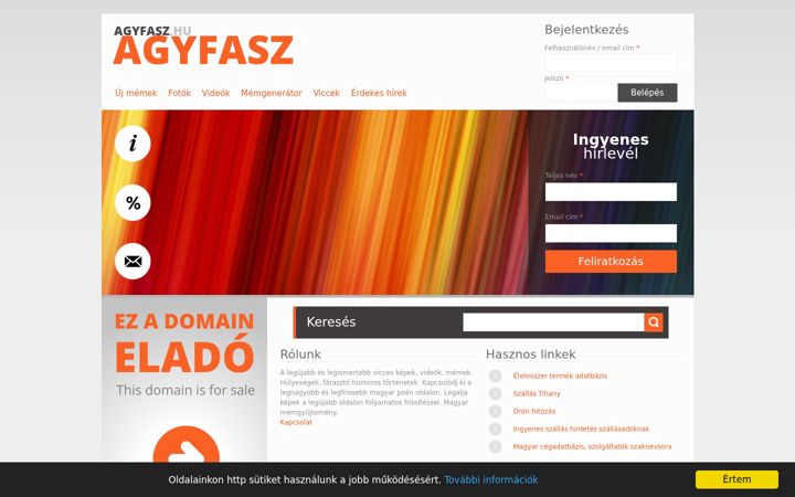 Екранна снимка на agyfasz.hu
