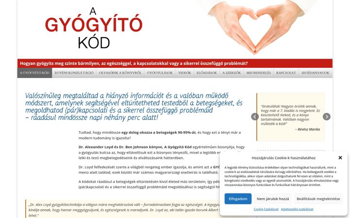 Screenshot του agyogyitokod.hu