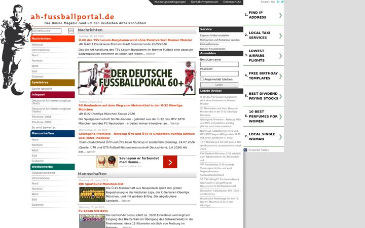 Screenshot of ah-fussballportal.de