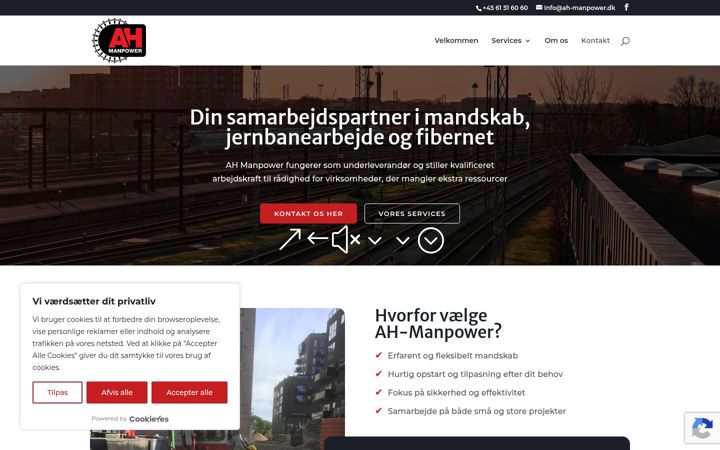 Screenshot of ah-manpower.dk