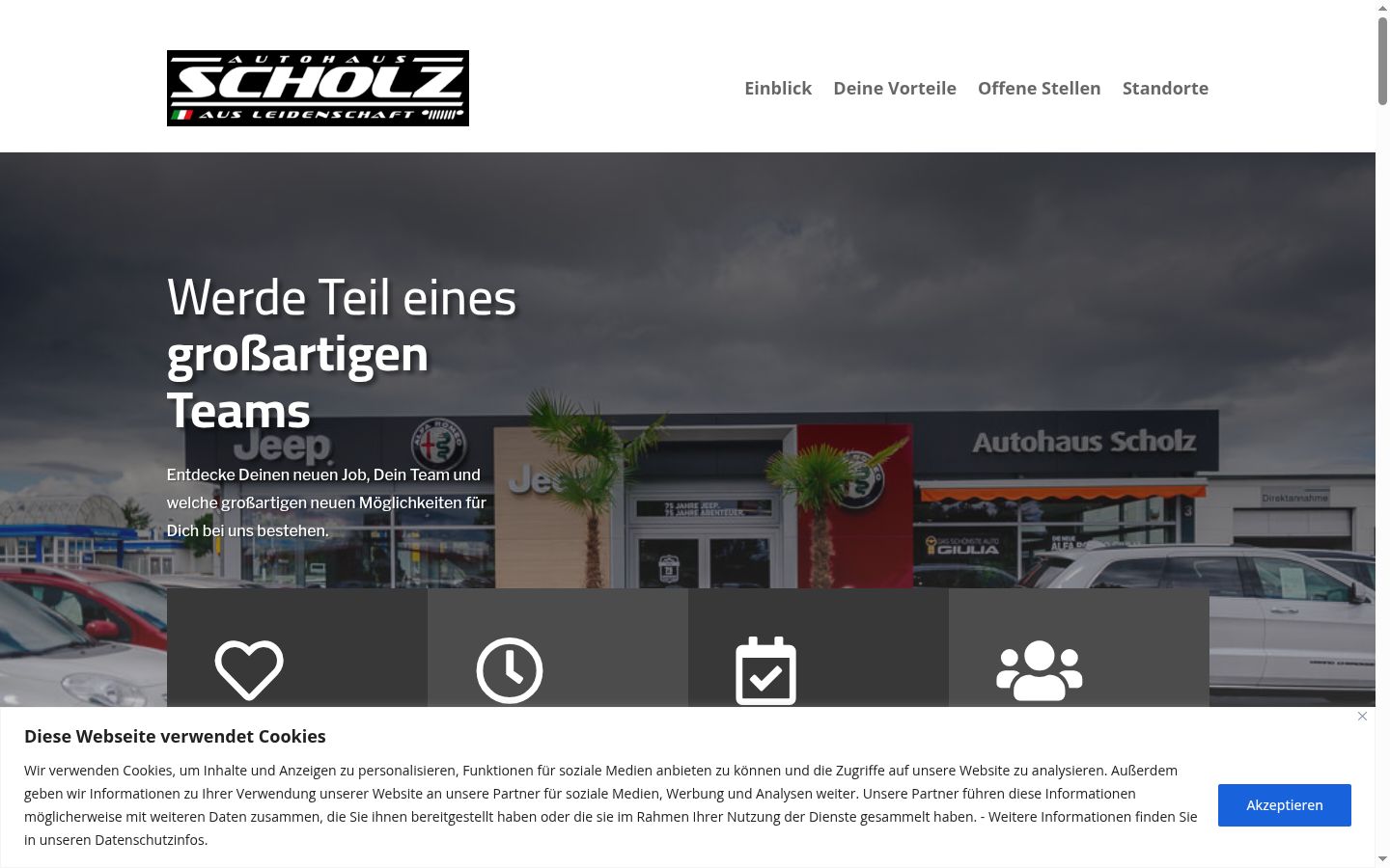 Screenshot des Einwilligungsbanners vor jeglicher Interaktion