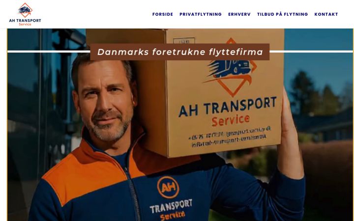Screenshot of ah-transport-service.dk