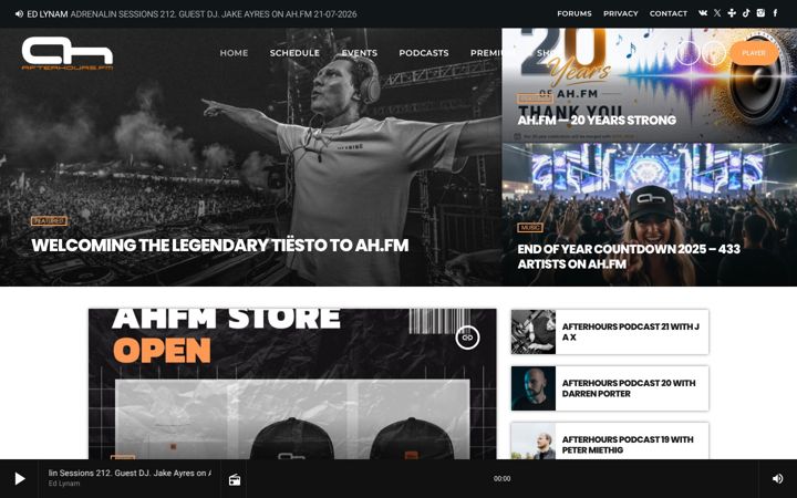 Screenshot von ah.fm