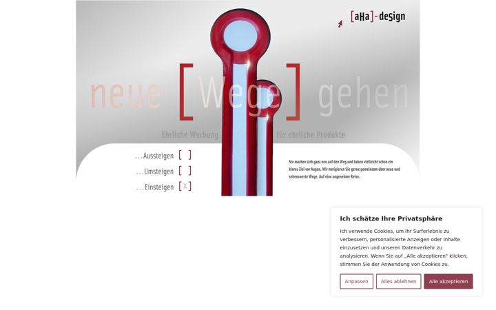 Screenshot of aha-design.eu