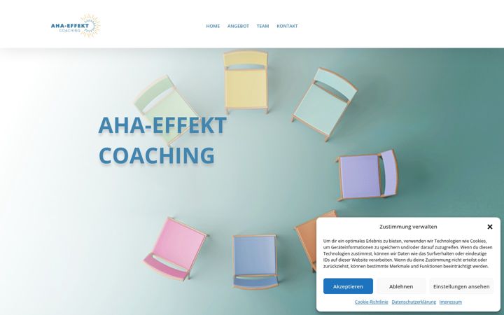 Screenshot of aha-effekt-coaching.de