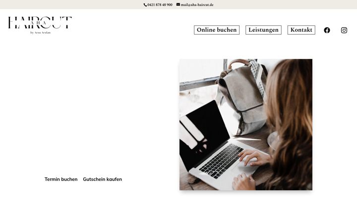 Screenshot von aha-haircut.de