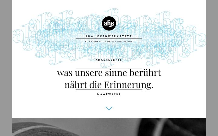 Screenshot von aha-ideenwerkstatt.at