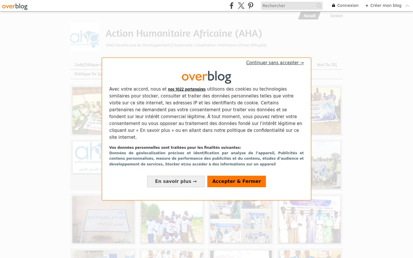 Screenshot des Einwilligungsbanners vor jeglicher Interaktion