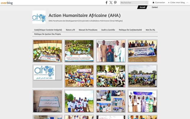 Screenshot von aha-international.org