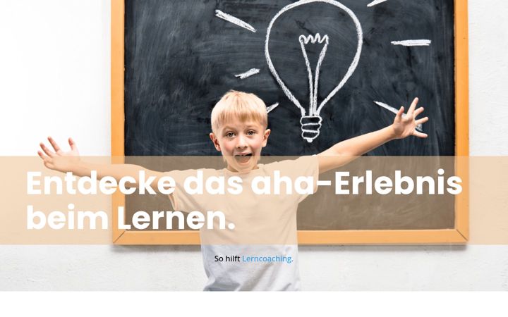 Screenshot of aha-lerncoaching.ch