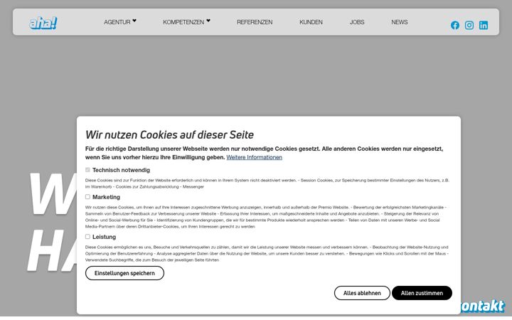 Screenshot von aha.biz
