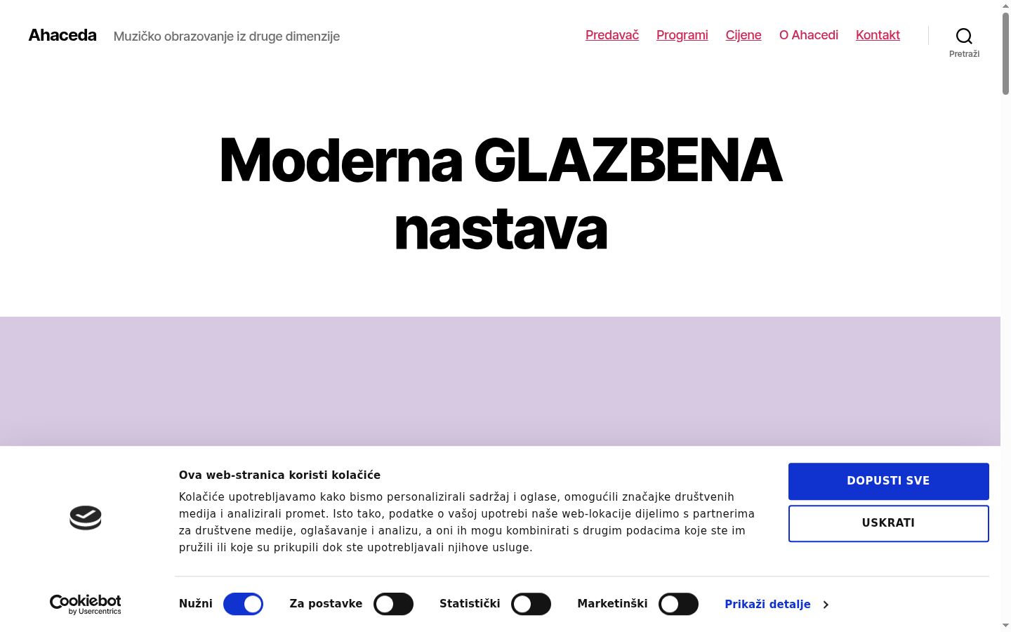 Zrzut ekranu banera zgody wyświetlanego przed jakąkolwiek interakcją