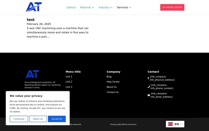 Screenshot of ahacnc.com