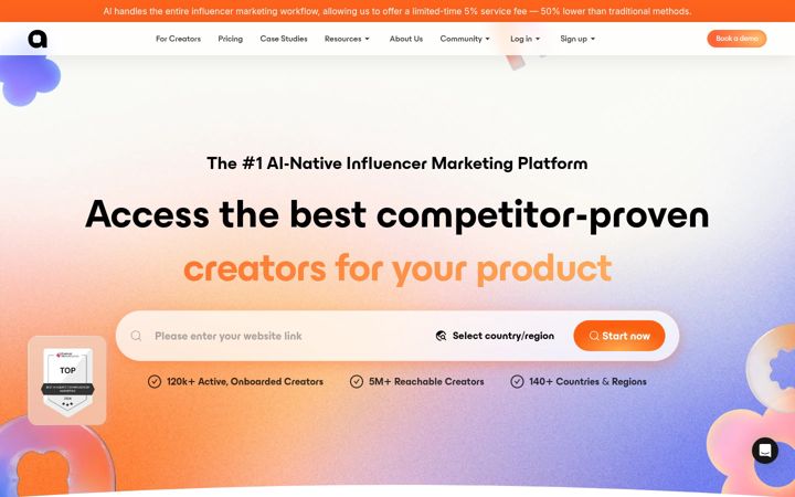 Screenshot ta' ahacreator.com