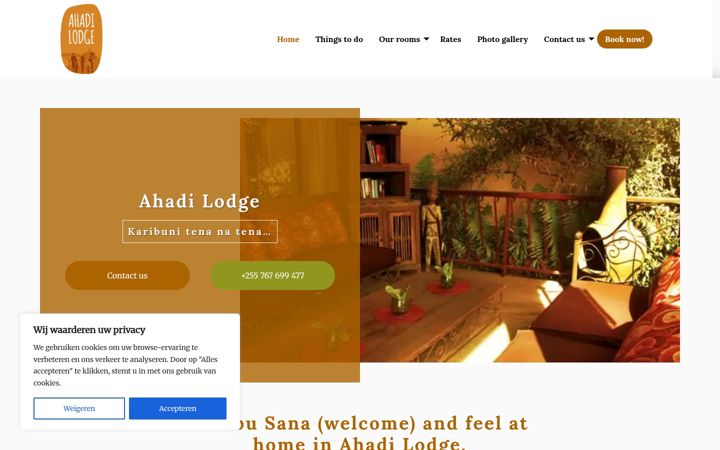Captura de pantalla de ahadilodge.com