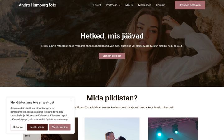 Screenshot of ahafoto.ee