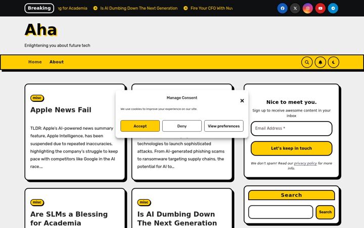 Screenshot of ahafuturetech.com