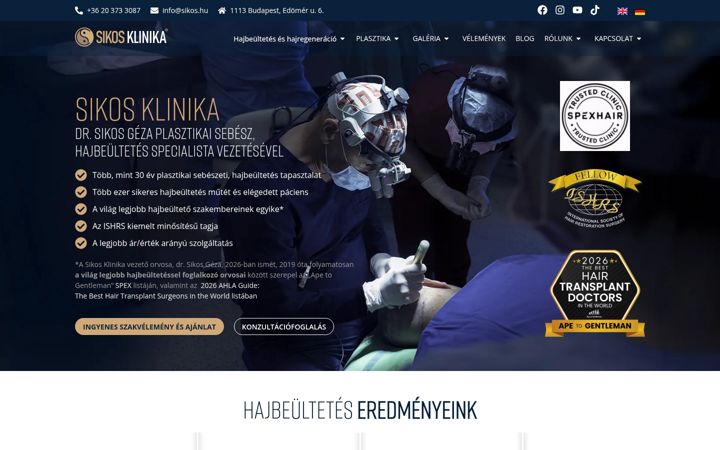 Screenshot of ahajbeultetes.hu