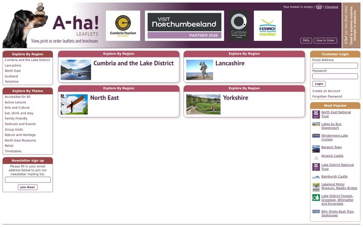Screenshot of ahaleaflets.co.uk