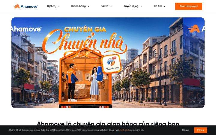 Screenshot of ahamove.com