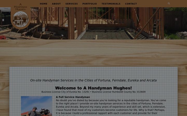 Screenshot ta' ahandymanhughes.com