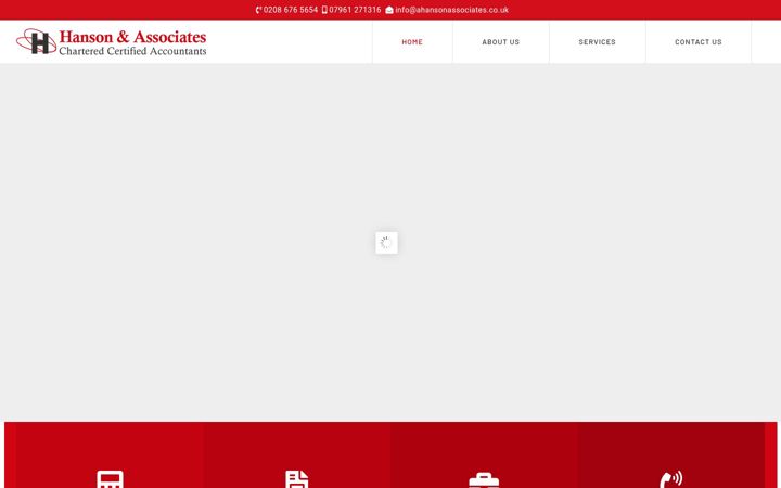 Snímek obrazovky ahansonassociates.co.uk