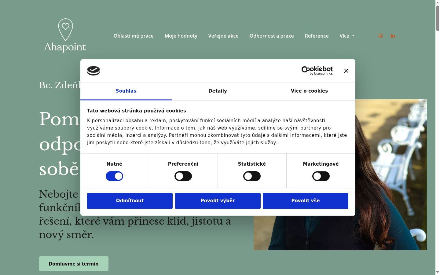 Sutikimo reklamjuostės, rodytos prieš bet kokią sąveiką, ekrano kopija