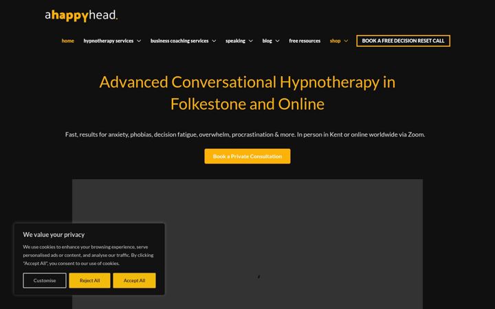 Screenshot von ahappyhead.co.uk