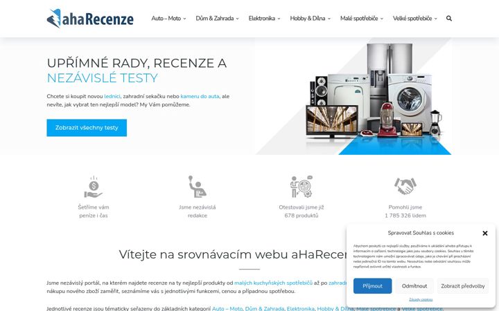 Screenshot of aharecenze.cz