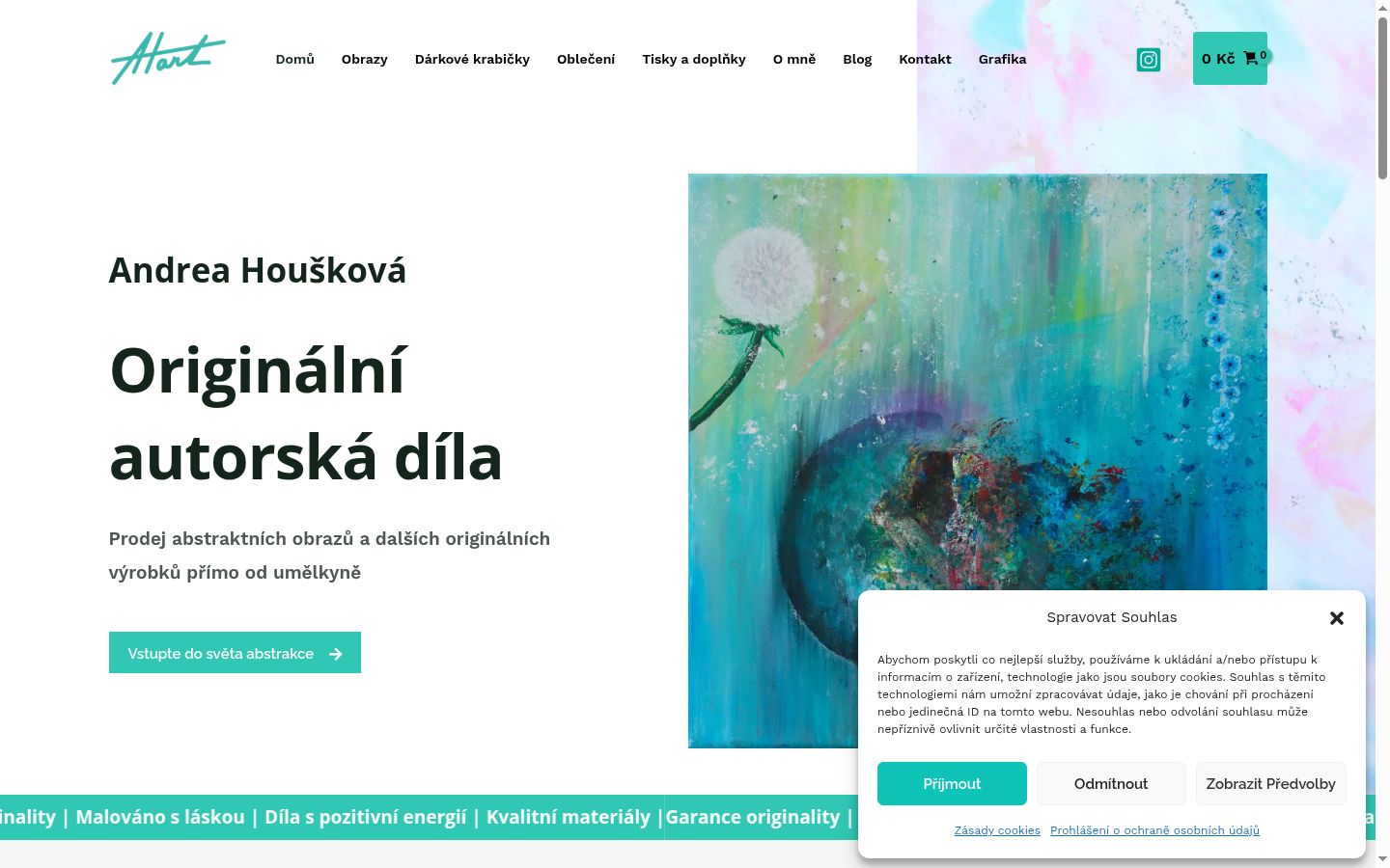 Snímek obrazovky baneru souhlasu zobrazeného před jakoukoli interakcí